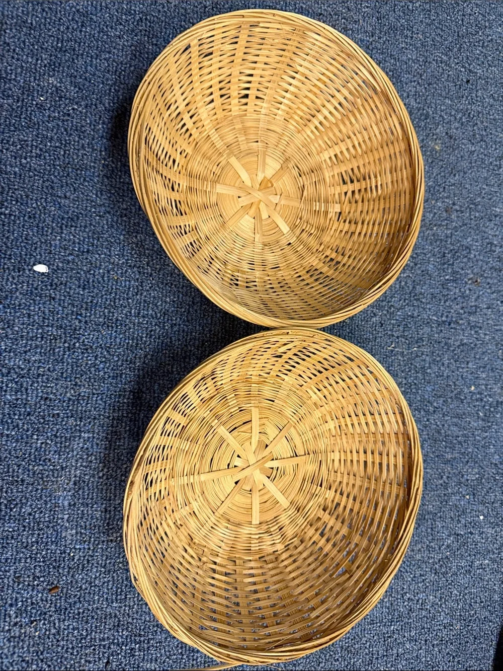 Natural Woven Round Basket Set - Neutral Tan